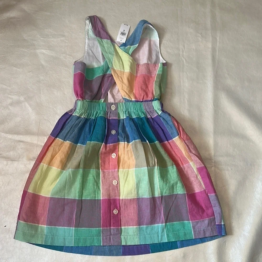 GAP Pink and Green Pleated Sundress